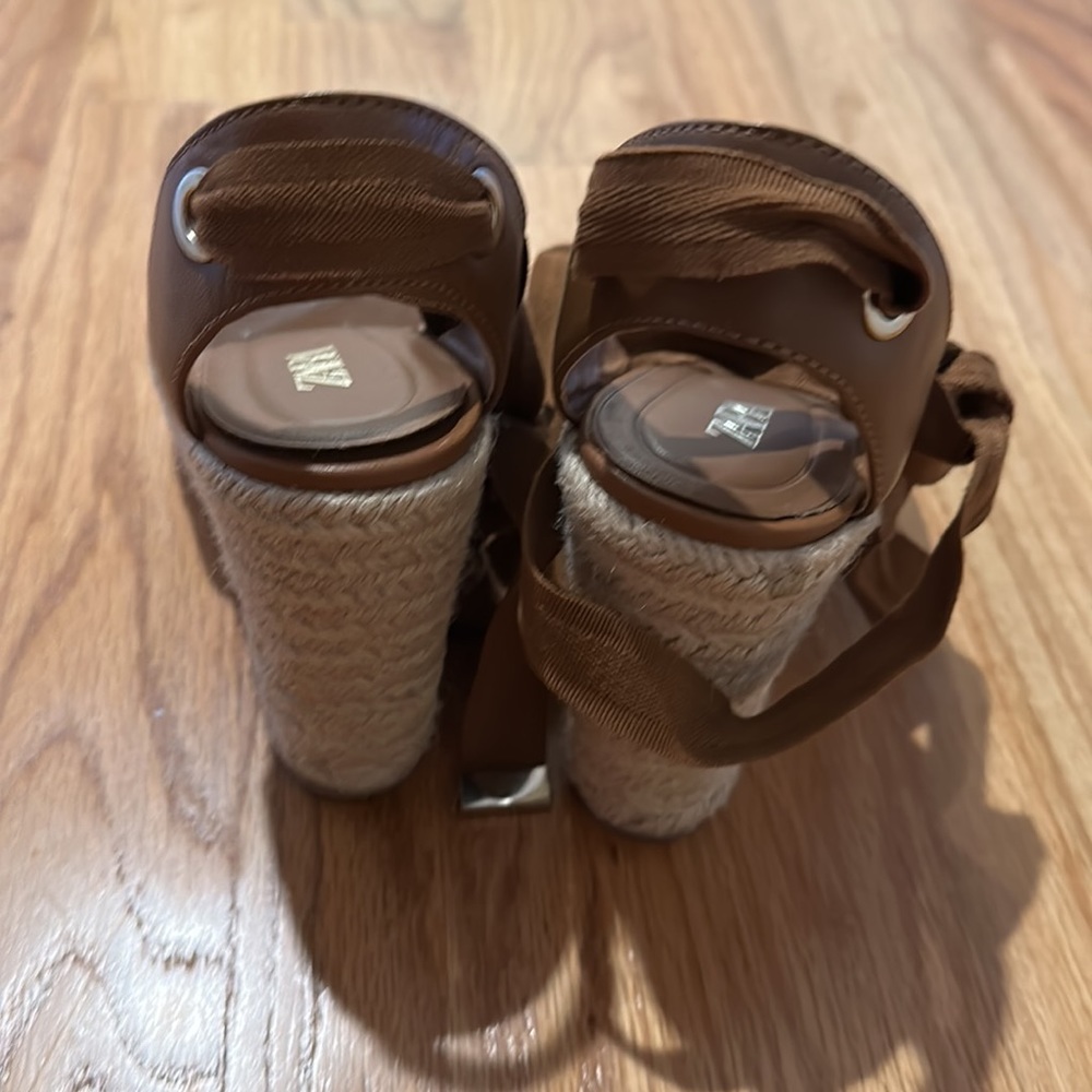 Zara Brown Espadrille Wedges